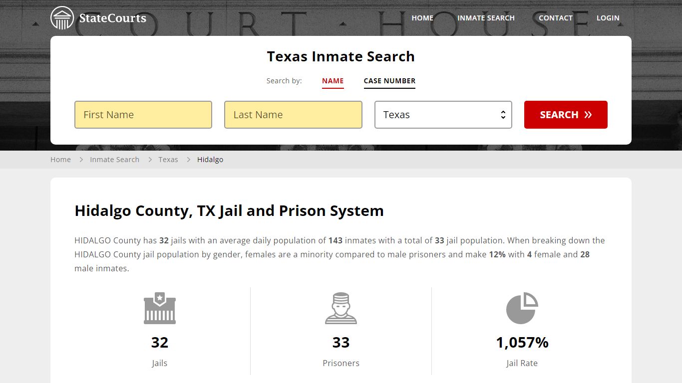 Hidalgo County, TX Inmate Search - StateCourts