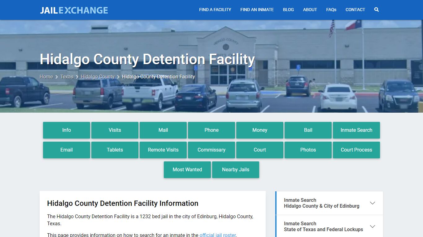Hidalgo County Detention Facility, TX Inmate Search, Information